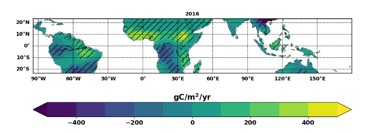 Hiilidioksidipäästöt tropiikissa 2016
