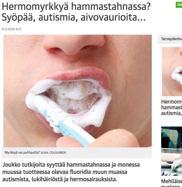 Kauppalehti: Hermomyrkkyä hammastahnassa